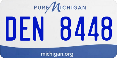 MI license plate DEN8448