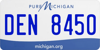 MI license plate DEN8450