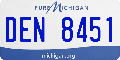 MI license plate DEN8451
