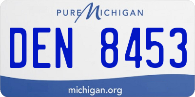 MI license plate DEN8453