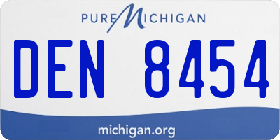 MI license plate DEN8454