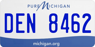 MI license plate DEN8462