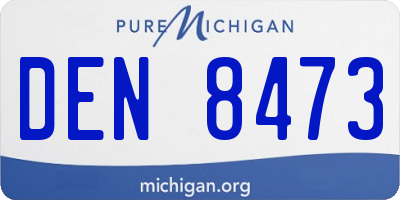 MI license plate DEN8473