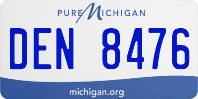 MI license plate DEN8476