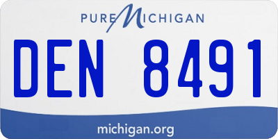 MI license plate DEN8491