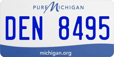 MI license plate DEN8495