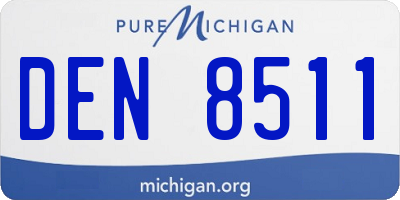 MI license plate DEN8511