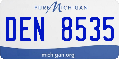 MI license plate DEN8535