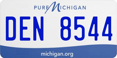 MI license plate DEN8544