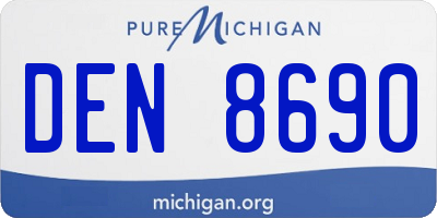 MI license plate DEN8690