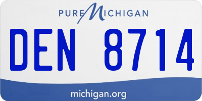 MI license plate DEN8714