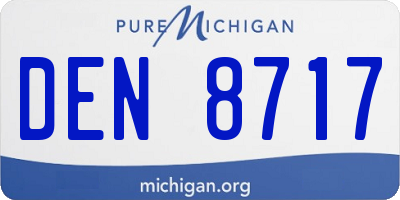 MI license plate DEN8717