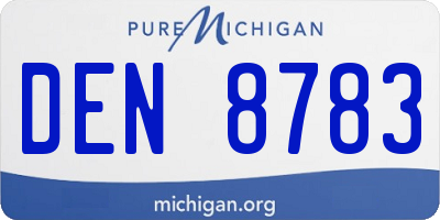 MI license plate DEN8783