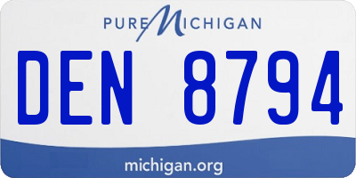 MI license plate DEN8794