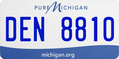 MI license plate DEN8810