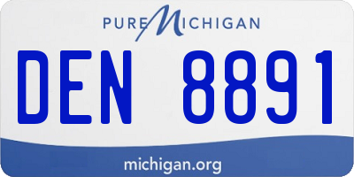 MI license plate DEN8891