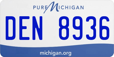 MI license plate DEN8936