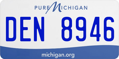 MI license plate DEN8946