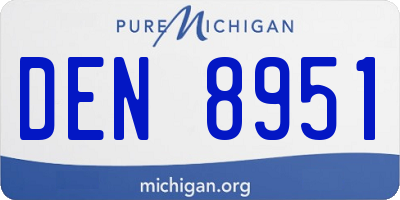 MI license plate DEN8951