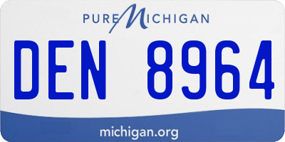 MI license plate DEN8964
