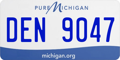 MI license plate DEN9047