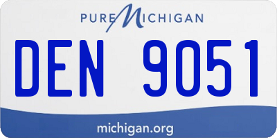 MI license plate DEN9051