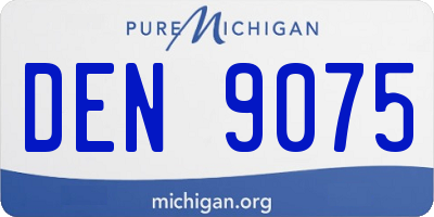 MI license plate DEN9075