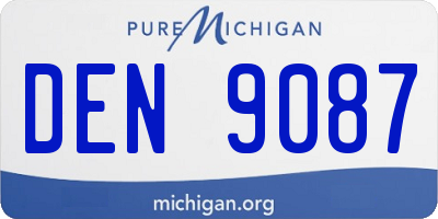 MI license plate DEN9087
