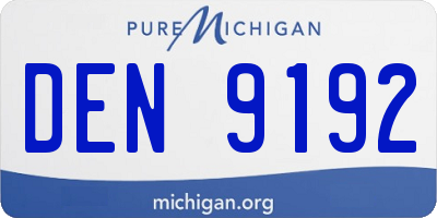 MI license plate DEN9192