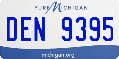 MI license plate DEN9395