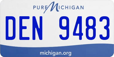 MI license plate DEN9483