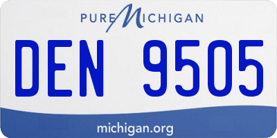 MI license plate DEN9505