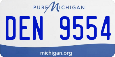 MI license plate DEN9554