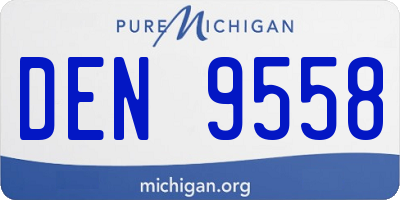 MI license plate DEN9558