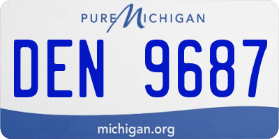 MI license plate DEN9687