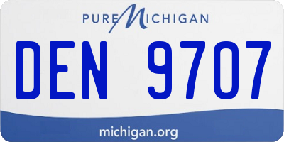 MI license plate DEN9707