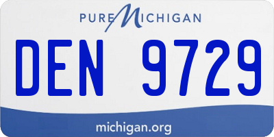MI license plate DEN9729
