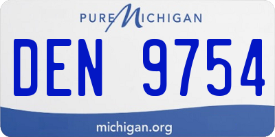 MI license plate DEN9754