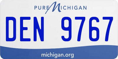 MI license plate DEN9767