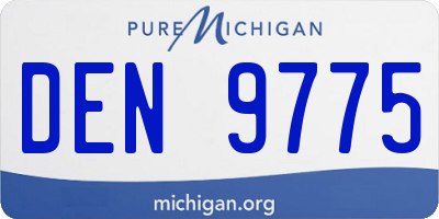 MI license plate DEN9775
