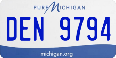 MI license plate DEN9794