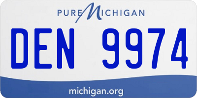 MI license plate DEN9974