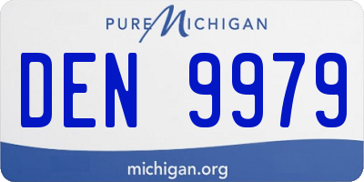 MI license plate DEN9979