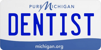 MI license plate DENTIST