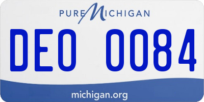 MI license plate DEO0084