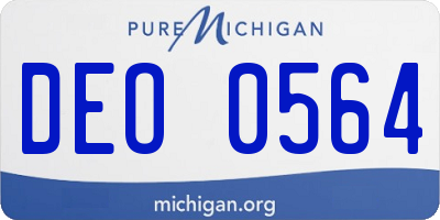 MI license plate DEO0564