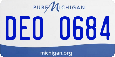 MI license plate DEO0684