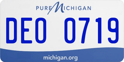 MI license plate DEO0719