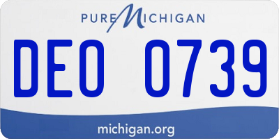 MI license plate DEO0739
