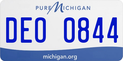 MI license plate DEO0844